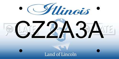 CZ2A3A Illinois License Plate