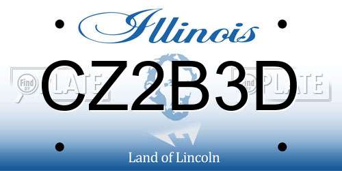 CZ2B3D Illinois License Plate