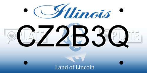 CZ2B3Q Illinois License Plate