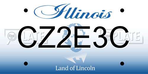 CZ2E3C Illinois License Plate