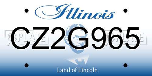 CZ2G965 Illinois License Plate