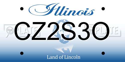 CZ2S3O Illinois License Plate