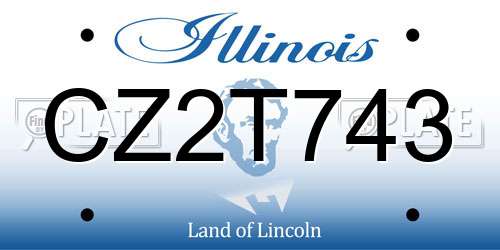 CZ2T743 Illinois License Plate