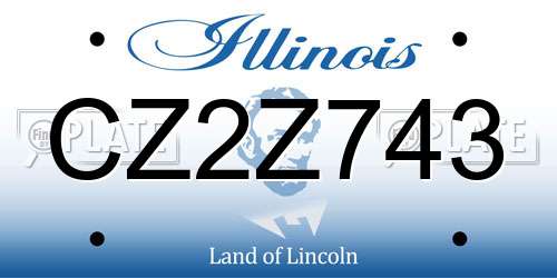 CZ2Z743 Illinois License Plate