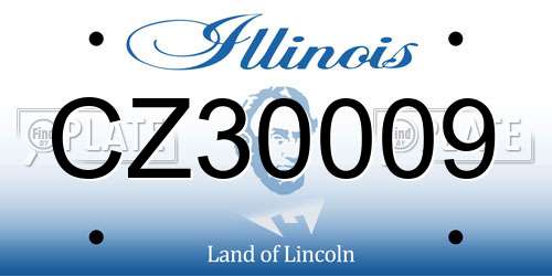 CZ30009 Illinois License Plate