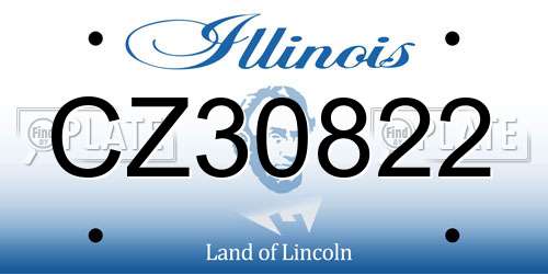 CZ30822 Illinois License Plate
