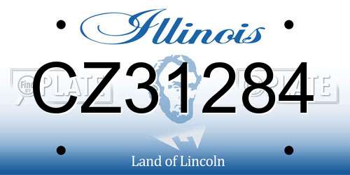 CZ31284 Illinois License Plate