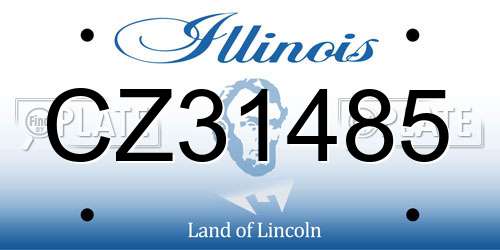 CZ31485 Illinois License Plate