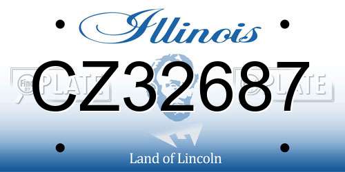 CZ32687 Illinois License Plate