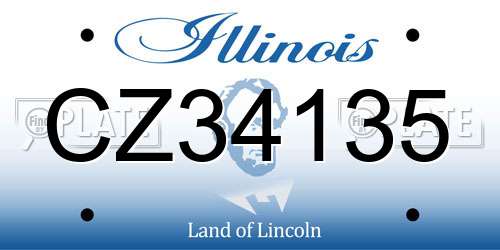 CZ34135 Illinois License Plate