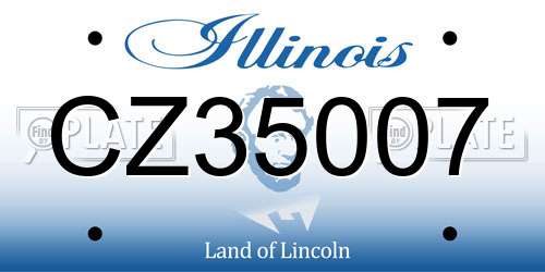 CZ35007 Illinois License Plate