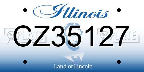 CZ35127 Illinois License Plate