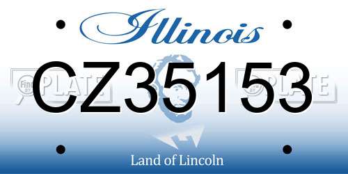 CZ35153 Illinois License Plate