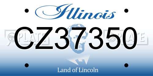 CZ37350 Illinois License Plate