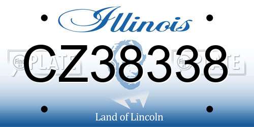 CZ38338 Illinois License Plate