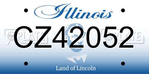 CZ42052 Illinois License Plate