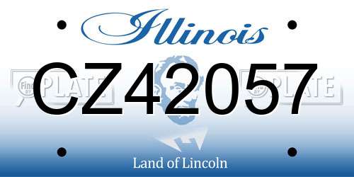 CZ42057 Illinois License Plate