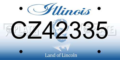 CZ42335 Illinois License Plate