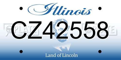CZ42558 Illinois License Plate