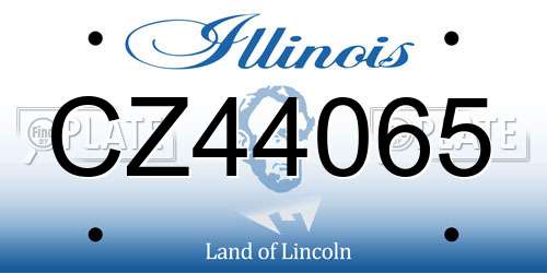 CZ44065 Illinois License Plate