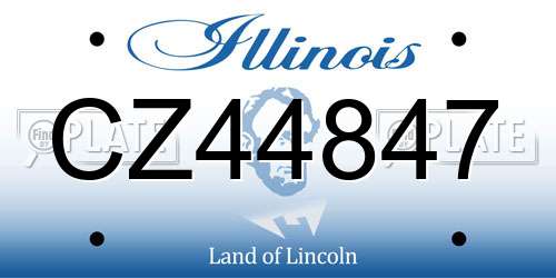 CZ44847 Illinois License Plate