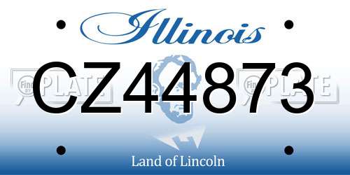 CZ44873 Illinois License Plate