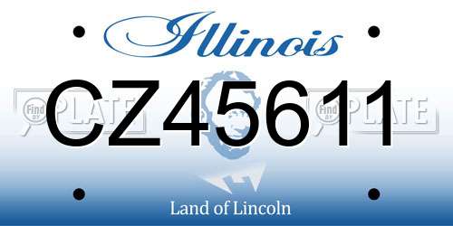 CZ45611 Illinois License Plate