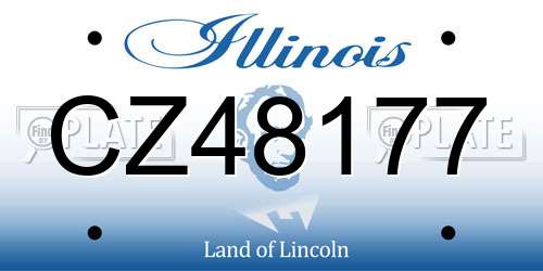 CZ48177 Illinois License Plate