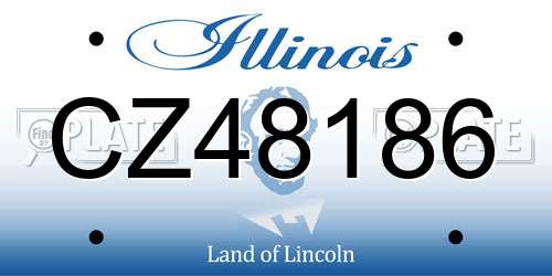 CZ48186 Illinois License Plate