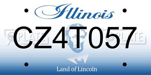 CZ4T057 Illinois License Plate