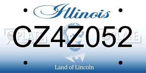 CZ4Z052 Illinois License Plate