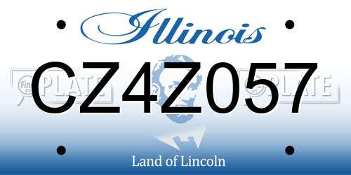 CZ4Z057 Illinois License Plate