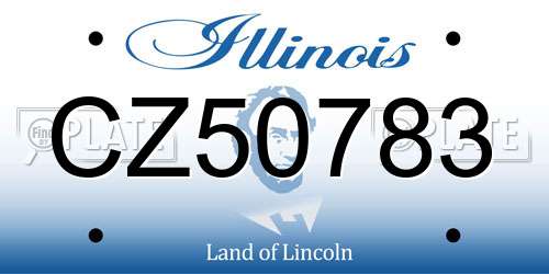 CZ50783 Illinois License Plate