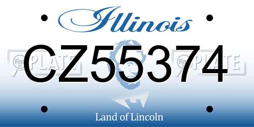 CZ55374 Illinois License Plate