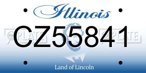 CZ55841 Illinois License Plate