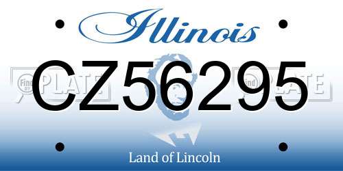CZ56295 Illinois License Plate