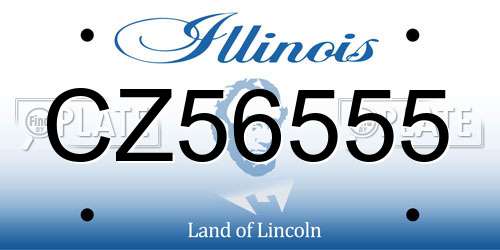 CZ56555 Illinois License Plate