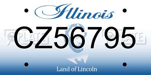 CZ56795 Illinois License Plate