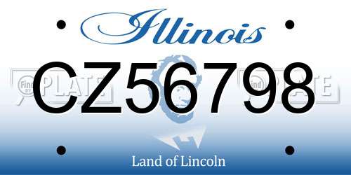 CZ56798 Illinois License Plate