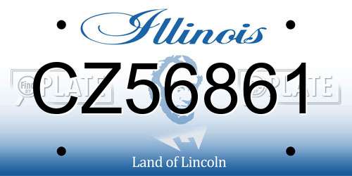 CZ56861 Illinois License Plate