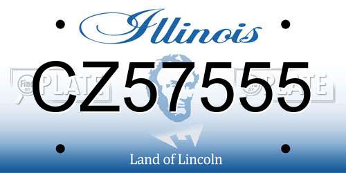 CZ57555 Illinois License Plate