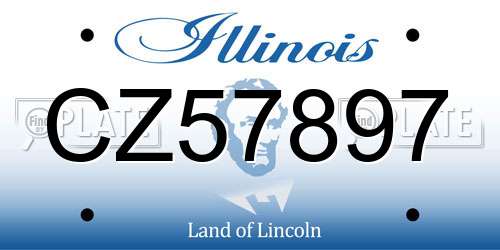 CZ57897 Illinois License Plate