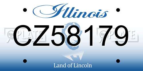 CZ58179 Illinois License Plate