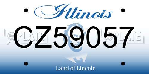 CZ59057 Illinois License Plate