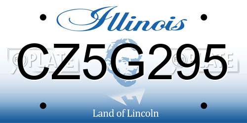 CZ5G295 Illinois License Plate