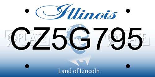 CZ5G795 Illinois License Plate