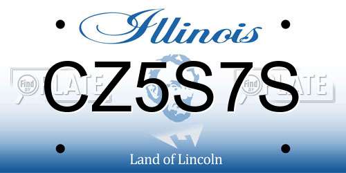 CZ5S7S Illinois License Plate