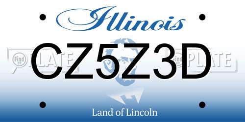 CZ5Z3D Illinois License Plate