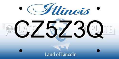 CZ5Z3Q Illinois License Plate