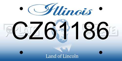 CZ61186 Illinois License Plate
